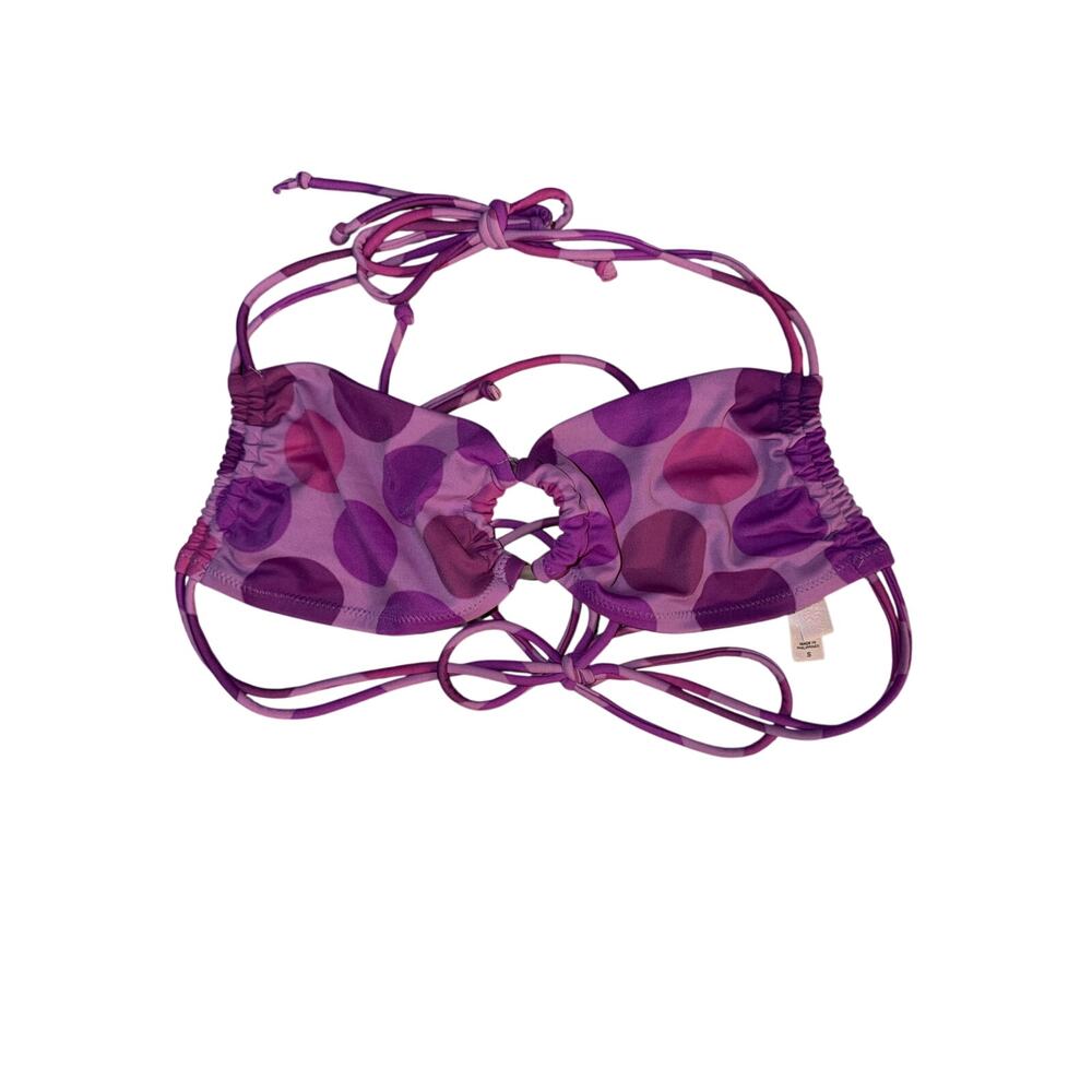 Victorias Secret Vintage Lavender Violet Pink Dot String Bikini Top Size: Small